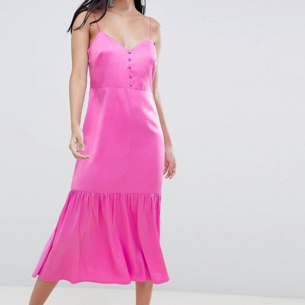 ASOS Midi Satin Hem Dress